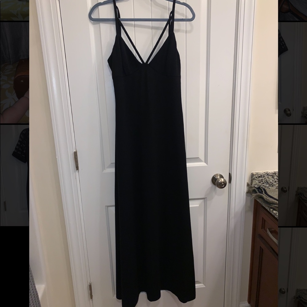 St. John EVENING Black Santana Knit Maxi Dress